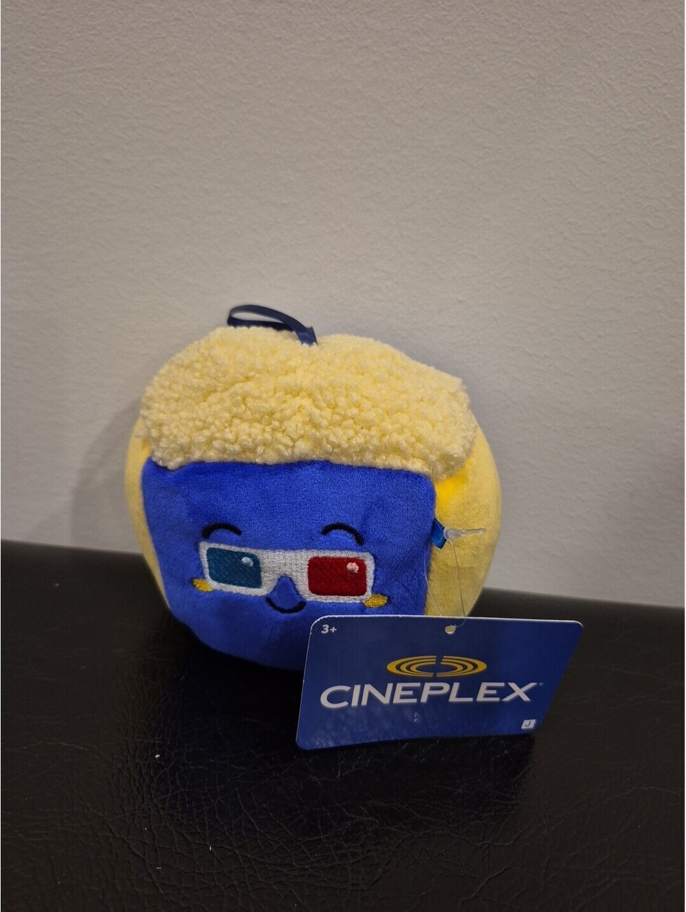 Cineplex Colonel Movie Theater Blue Yellow Popcorn Plush RARE 5.5" w/ Tags